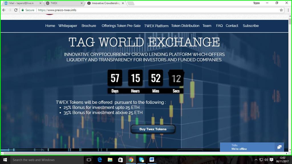 Tag World Exchange (TWEX) Platform One can enter to the Tag World Exchange