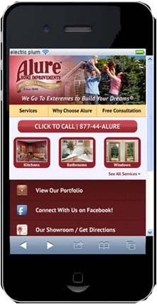 Mobile Web Design Example: Alure Home