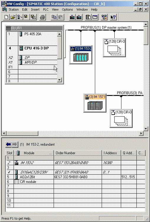 User Interface The figure below shows the HW Config view and what it looks