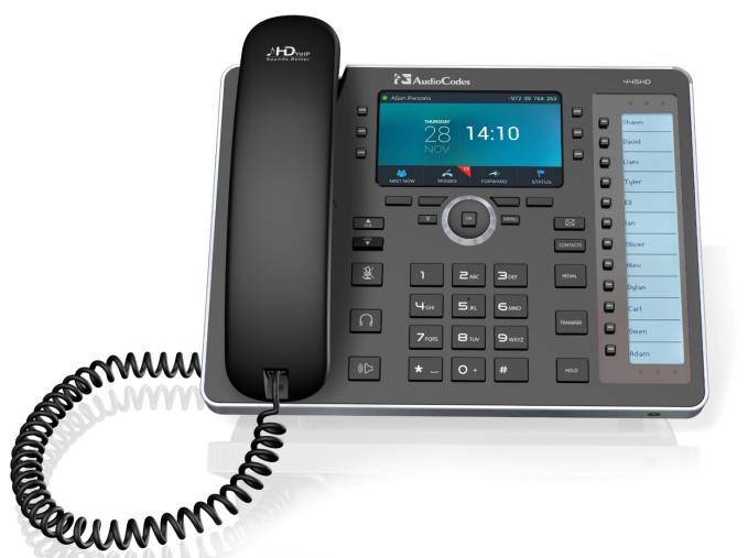AudioCodes IP Phone Portfolio Additions 445HD Device Highlights: 450HD Expansion