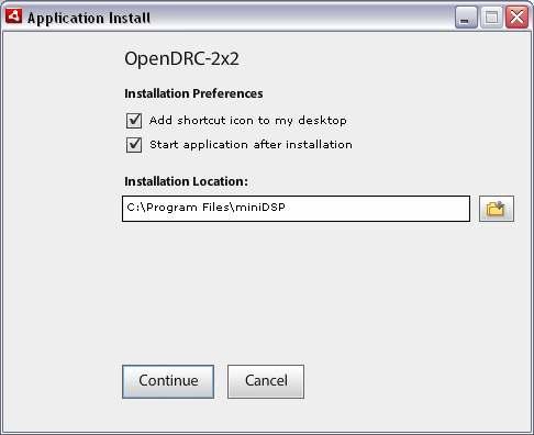 In order to familiarize yourself with the software first, do not connect any amplifiers/destination to your OpenDRC outputs until you understand the software.