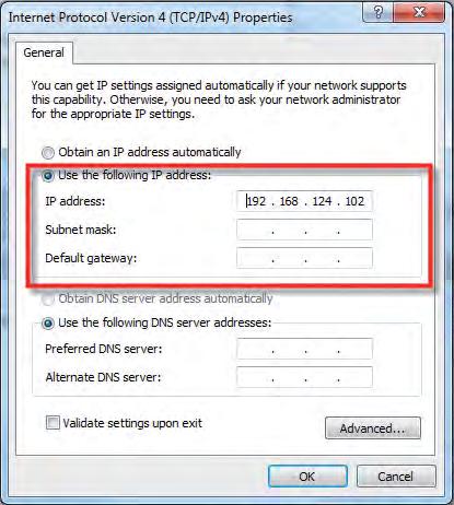 How-Tos 7. Choose the option "Use the following IP address" and type in a static IP address (e.g., "192.