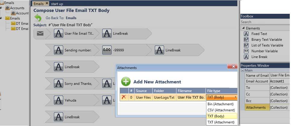 txt, and.bin. files. You can use.txt files as the body of an email.