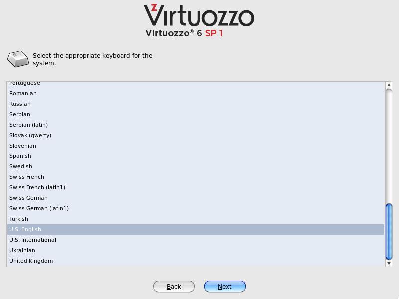 Installing Virtuozzo 6 Defining Network Settings Choose a hostname for your server.