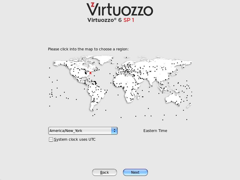 Installing Virtuozzo 6 Setting a Password Specify a password for the root account.