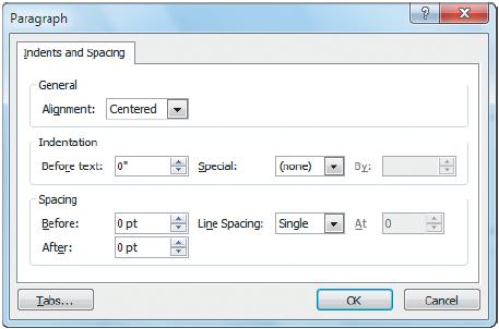 Enter and Format Text (cont) Ribbon and Shortcut Methods (cont): Change line spacing Set text