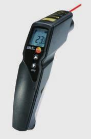 Infrared temperature measuring instruments testo 830 Infrared thermometer with 1-point laser sighting Infrared thermometer with 2-point laser sighting and connection for external probes testo 830-T1