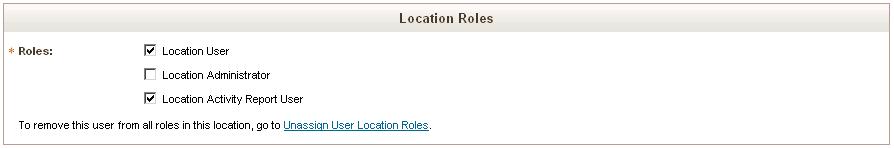 Update a User s Location Roles Role: Company Administrator (For a user already assigned to a location, the location administrator may assign and unassign the roles of location user and location