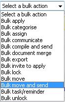 Quick Reference Guide Bulk move and send What you need to do What you will see STEP 1: Select applicants From the Manage applications page, use the check boxes