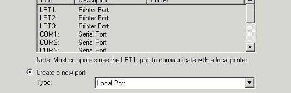 be present in the local network as hostname, the print queue