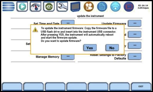 The illustration below shows the high level process for updating firmware: Download the latest firmware update release from the Dranetz website into the root directory of a USB flash drive.