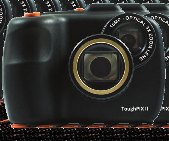 DIGITAL CAMERA ToughPIX II CAMERA ATEX and IECEx Certi ed for Zone IIB+HT T6 explosive (vapour) atmospheres 16 megapixel SLR style with armoured 2.