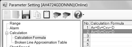 2. Copy and paste operations for calculation formula setting For the calculation formula setting, you can copy and paste parameters per calculation formula (parameters belonging to one calculation