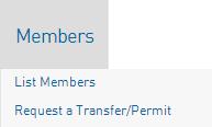 Transfers & Permits Request Transfer/Permit Transfers and permits are used to transfer the details of members that are currently registered at an alternative club and wishes to join your club.