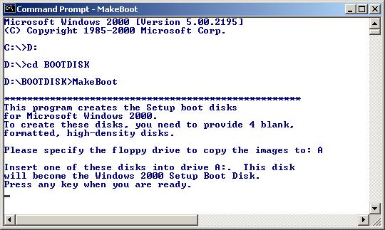 Alternate Make 4 Install Boot Disk Individual Assignment: Make One Set Of Install Disks and bring to class next week. Screen Response: Ultimate Low-Level Disk Clean Run Debug.