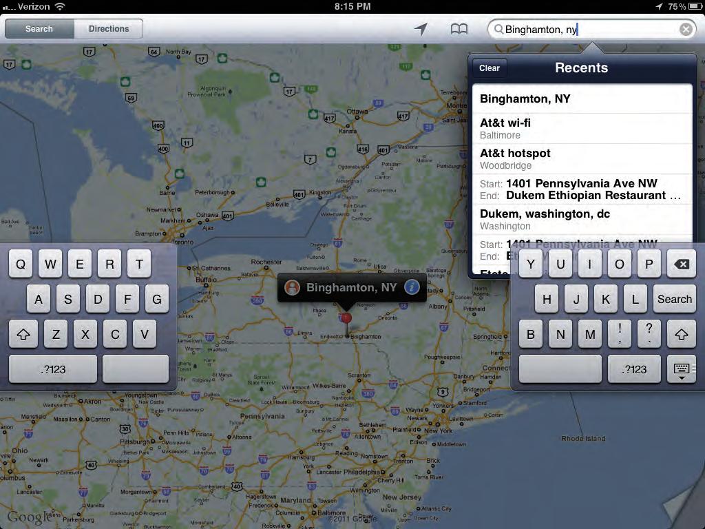 What s New in ios 5 3 from the Settings app s General pane. Tap the Keyboard option and, in the Keyboard pane that appears, set the Split Keyboard switch to Off. Figure 2: The split onscreen keyboard.