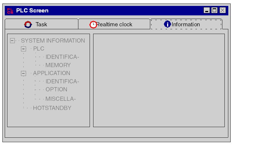 Configuration Describing the Realtime Clock Tab Description of the Realtime clock tab: Item Option Description PLC Date and Time Read only Indicates the current PLC date and time PC Date and Time