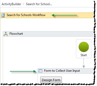 Geocortex Workflow Designer Tutorial : Create Search Schools Workflow You can change the name of any activity in the workflow to make the workflow easier to interpret.