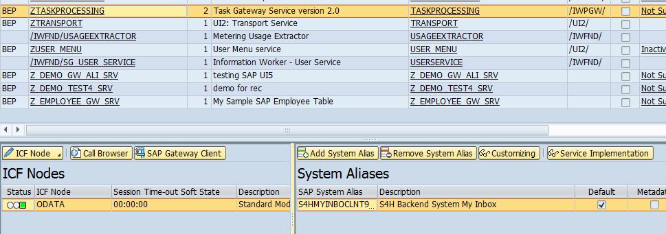 3. On the recently added service, click on Add System Alias and enter the following values: - Service Doc.