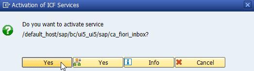 5. You should see the following screen below: Figure 17 Activate the service Note There is another service called CA_FIORI_INBOX that points to the old BSP application.