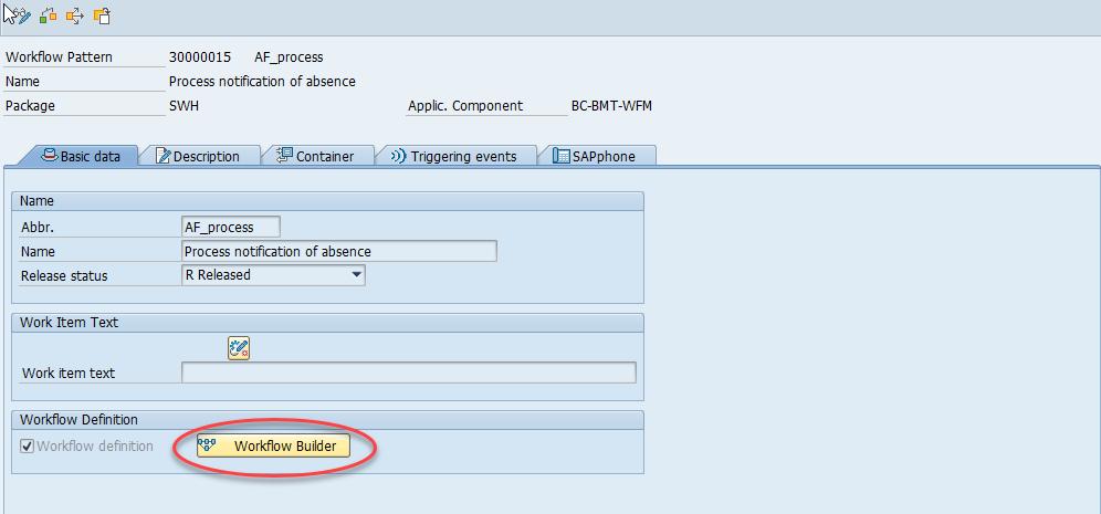 Note The activation of the triggering event of a workflow is transported between systems, so make sure that you use the corresponding customizing request before saving