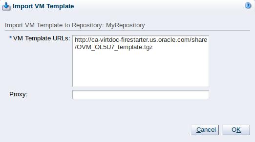 Importing a virtual machine template To import a virtual machine template: 1. Click the Repositories tab. Select the repository in which to import the template.