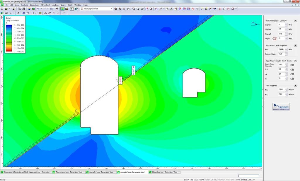 Examine 2D 8.0 is here! Rocscience is pleased to announce the release of Examine 2D version 8.0, an upgrade to our very popular FREE stress analysis program.