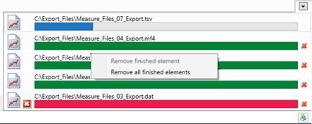 the export measure data functionality two changes were introduced: The list of errors and