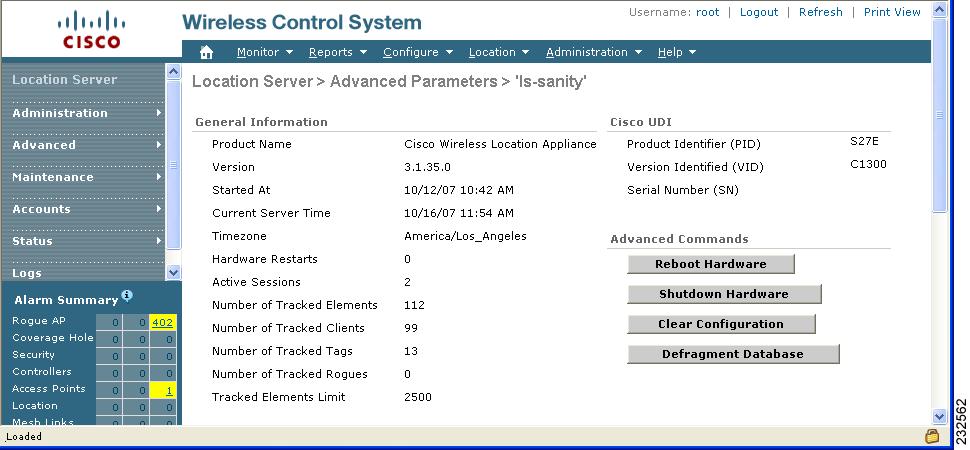 2). For details see Chapter 8 of the Cisco Location Appliance Configuration Guide, Release 3.1 at http://www.cisco.