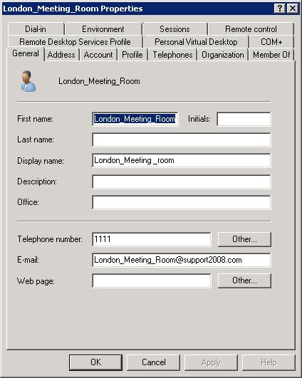 Creating User Groups and Users in the Microsoft Active Directory 3. Define the user you created: a. Right-click the user you added and select Properties. The General tab is displayed. b.