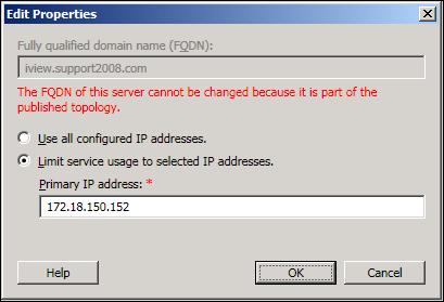 Configuring Your Scopia Video Gateway Deployment Caution: 15. Select OK. The default Lync configuration is to reject traffic from all IPs.