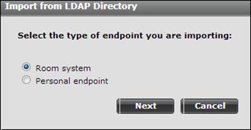 Connecting Equinox Management to Microsoft Components of Your Video Network Procedure Otherwise, personal endpoints belonging to users recently added to the LDAP but not listed in Equinox Management,