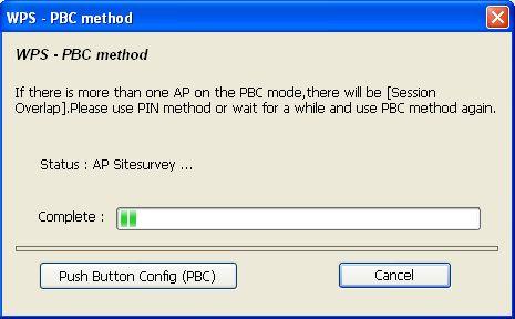 3.6.2 PBC Method Click PBC as shown in Figure 3-11. Push the physical button on the AP.