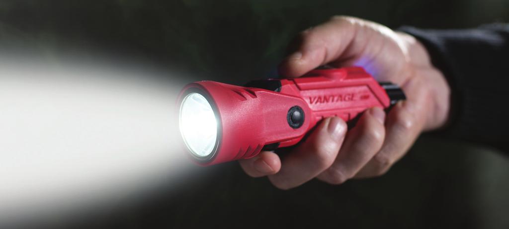 VANTAGE 180 Giving you the ultimate versatility in a firefighter s light, the Vantage 180 goes instantly from a helmet light to a handheld light to a