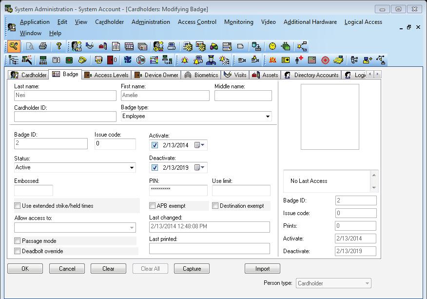 Modifying Cardholders When a cardholder s name, location, title, or any other piece of data changes, use the modify function of the same cardholder forms that you used in adding a cardholder.