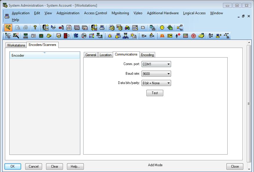 Click to test whether the encoder is online Figure 5 Configuring the encoder 13 Click Test. Note The encoder can be tested at any time by returning to the Encoder tab.