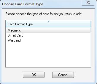 The Card Format form displays: Figure 7 Choose