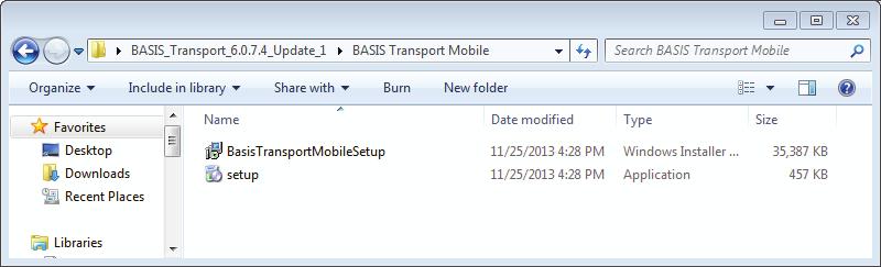 PDA Software Installation Now that you have installed Activesync or Mobile Device Center, you can begin to install the B.A.S.I.S. Transport Mobile application.