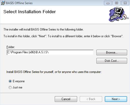 Figure 38 Select installation folder 5 The Installation Folder will automatically install on your program file drive, unless you