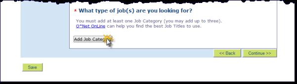 Select up to three jobs that you are looking for now.