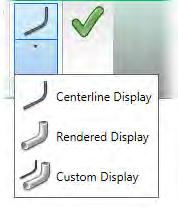 The following illustration shows the display options being accessed on the ribbon when a harness assembly is active.