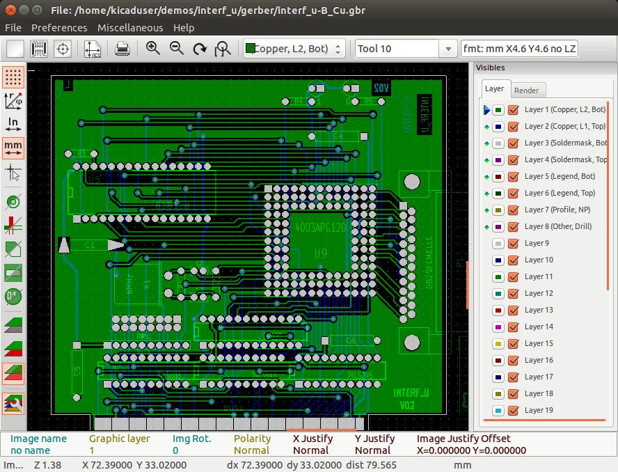 GerbView 2 / 10 1 Introduction to GerbView GerbView is a Gerber file viewer (RS 274 X format), and is also able to display drill files from Pcbnew (in Excellon format).