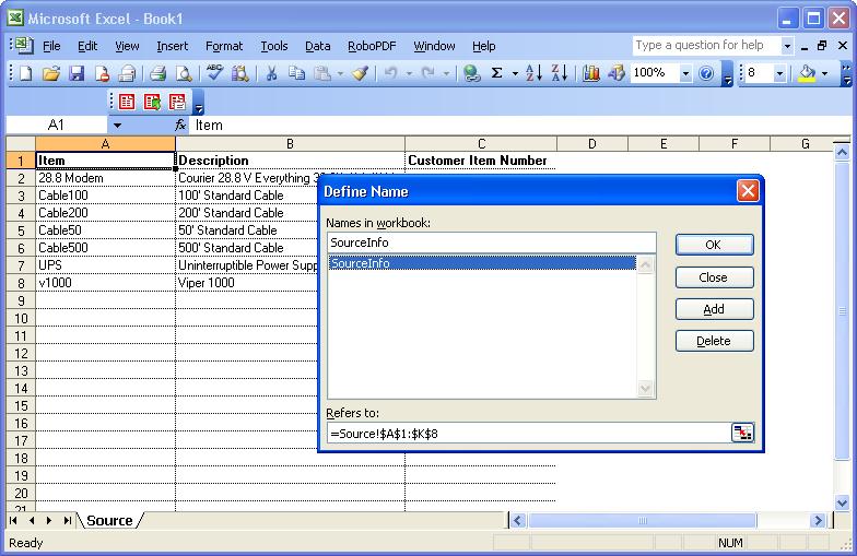 Common Navigation Features 3 Right-click the grid and select Export. This option creates an Excel spreadsheet that contains the raw grid data. 4 Rename Sheet 1 to Source.