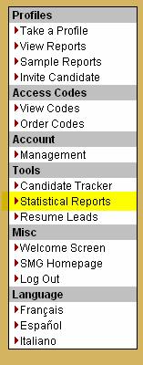 Sample Statistical Report Monitors your most successful sourcing strategies Now lets look at how you can use some of the tools in the Admin Center.