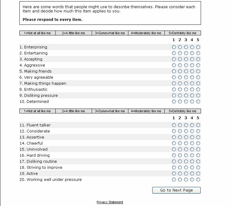 POPScreen Questionnaire Cont.