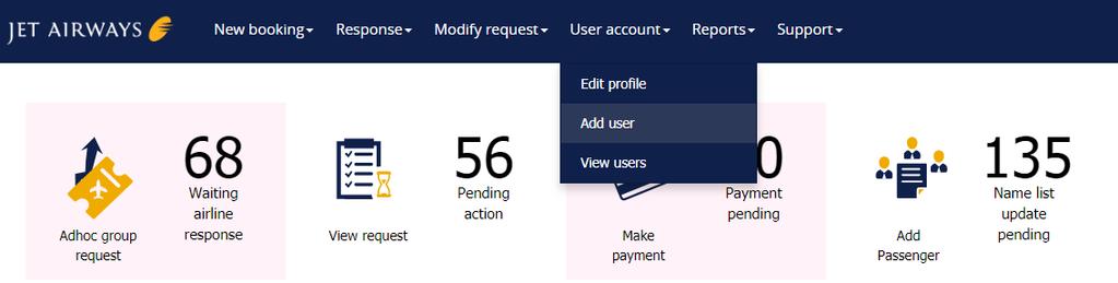 9 User Account 9 9.1 Adding User Details You can grant employees of your agency access to the application by creating user ids for them. To add the users 3.