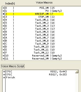 POI VM Configure the falling edge trigger on GPIO0 pin; initialize the trigger VM index. Wakeup VM Enable fast de-bounce.