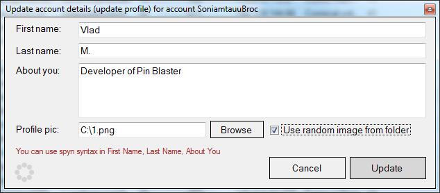 NEW FEATURES IN PIN BLASTER EXCLUSIVE EDITION 1. Profile Updater Update your profiles with ease, multi threaded! With the help of the new Profile Updater you can make your accounts look legit!