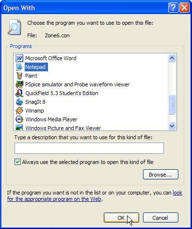 Select All Files in the Save as type drop down menu, type in the name of the specific file and click save.