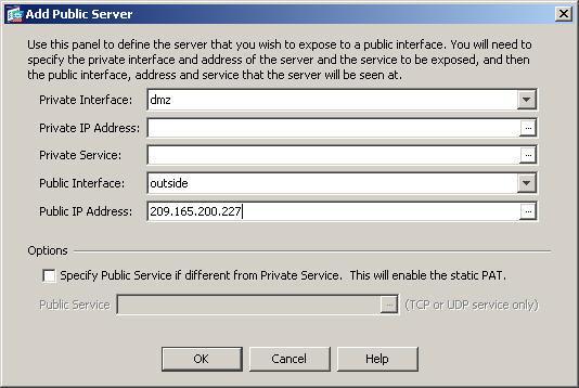 b. Click the ellipsis button to the right of Private IP Address. In the Browse Private IP Address window, click Add to define the server as a Network Object.